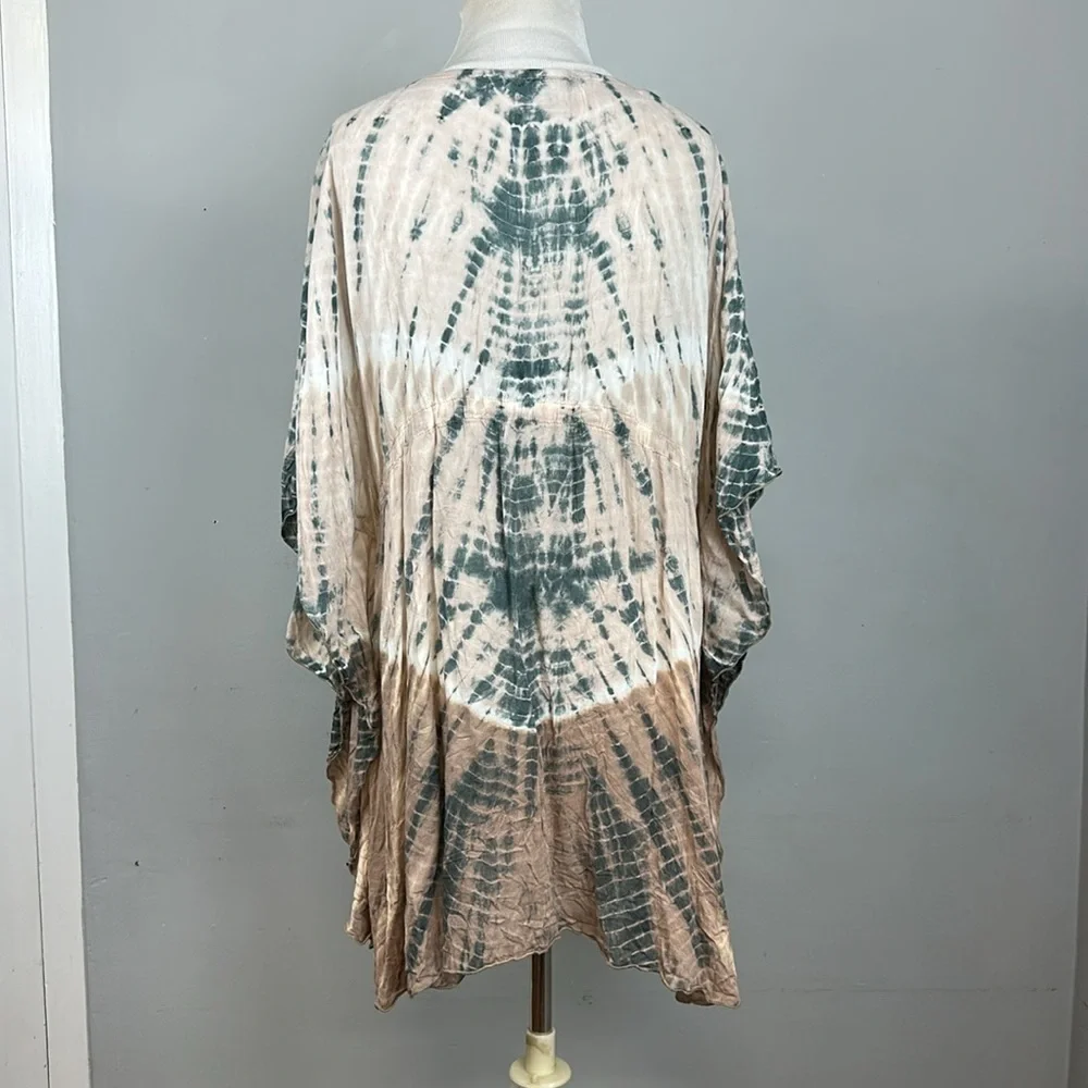 Napua Collection Honolulu Hawaiian Swim Coverup One Size Pink Gray